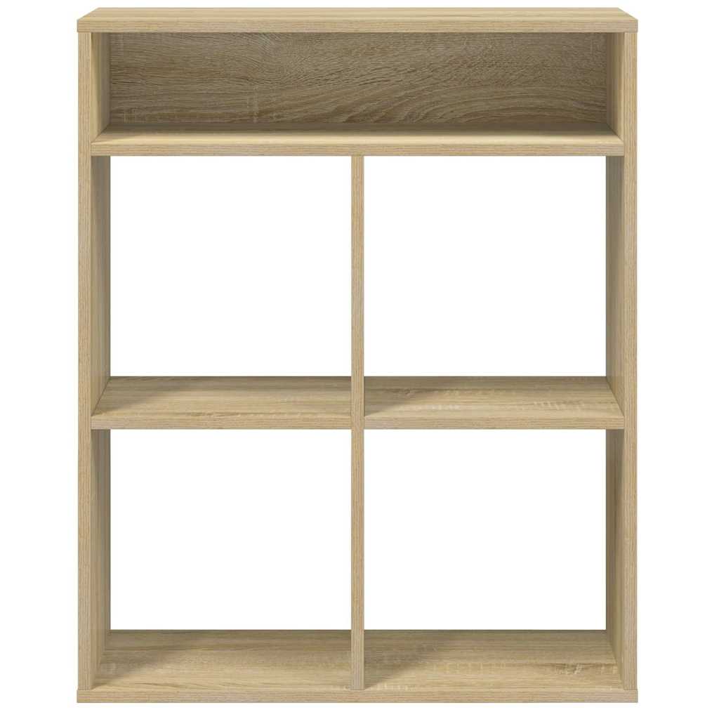 Boekenkast 66x31x80 cm bewerkt hout sonoma eikenkleurig