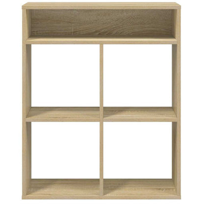 Boekenkast 66x31x80 cm bewerkt hout sonoma eikenkleurig