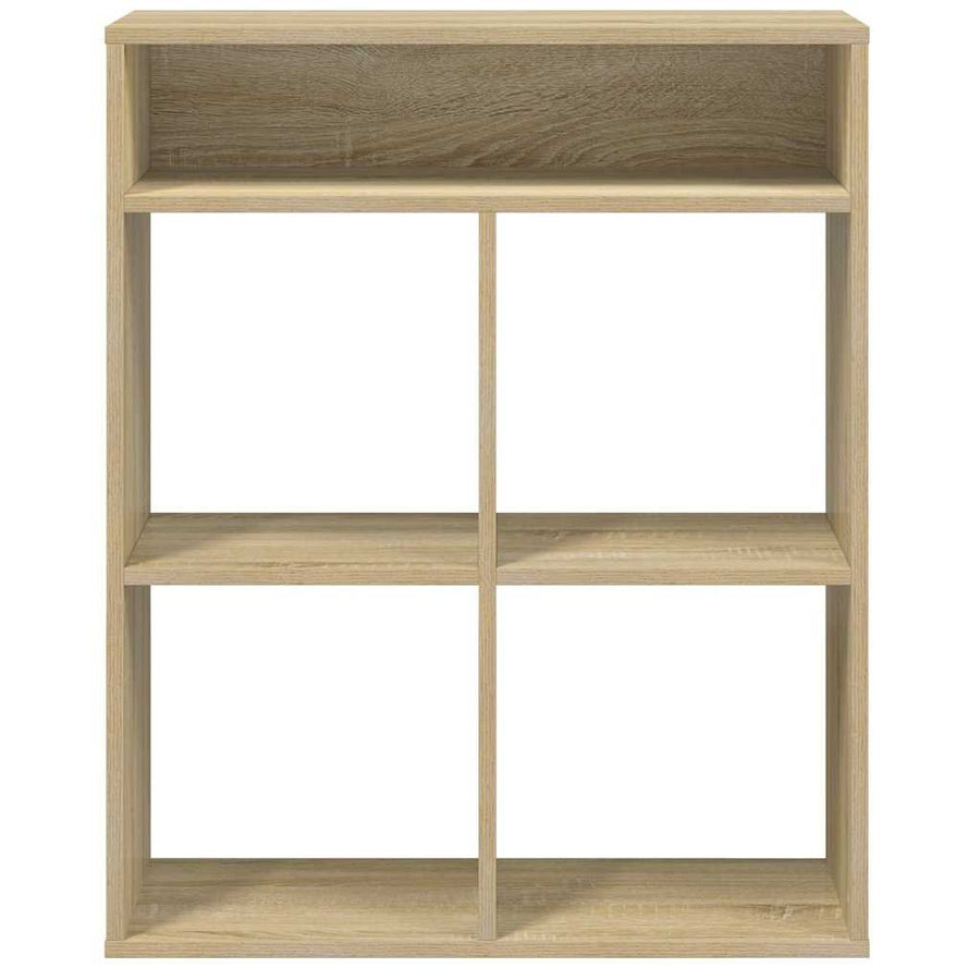 Boekenkast 66x31x80 cm bewerkt hout sonoma eikenkleurig