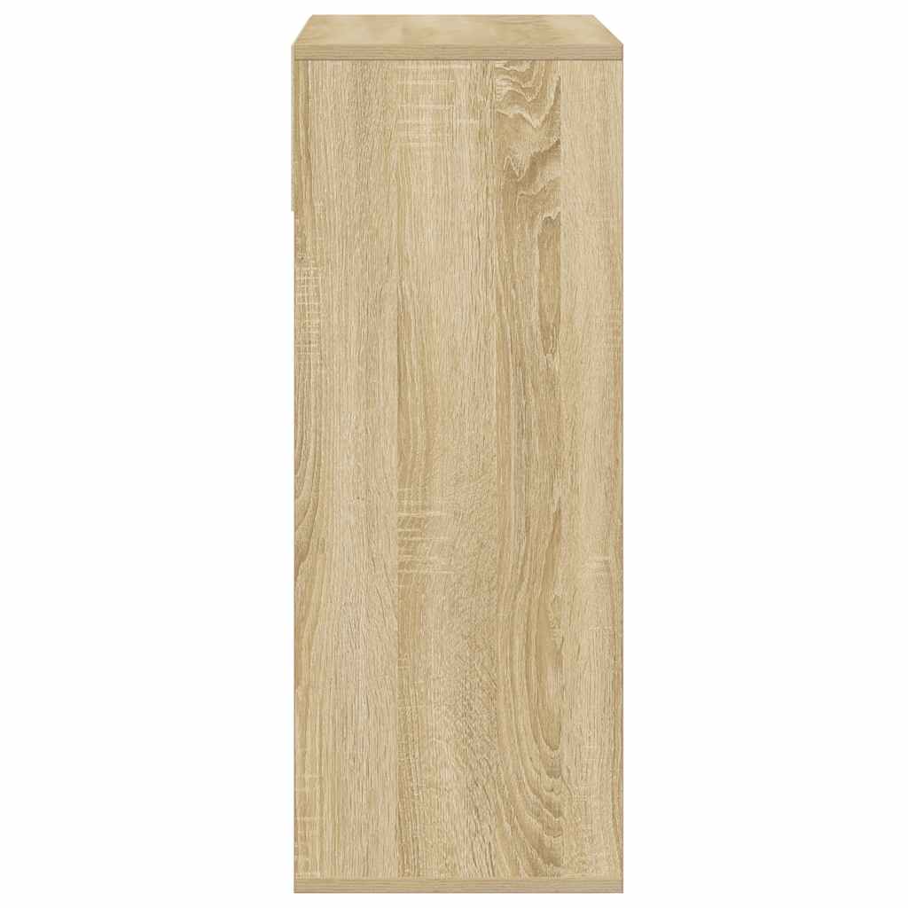 Boekenkast 66x31x80 cm bewerkt hout sonoma eikenkleurig