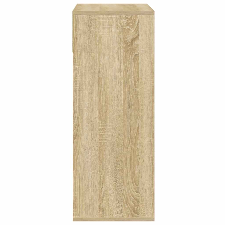 Boekenkast 66x31x80 cm bewerkt hout sonoma eikenkleurig