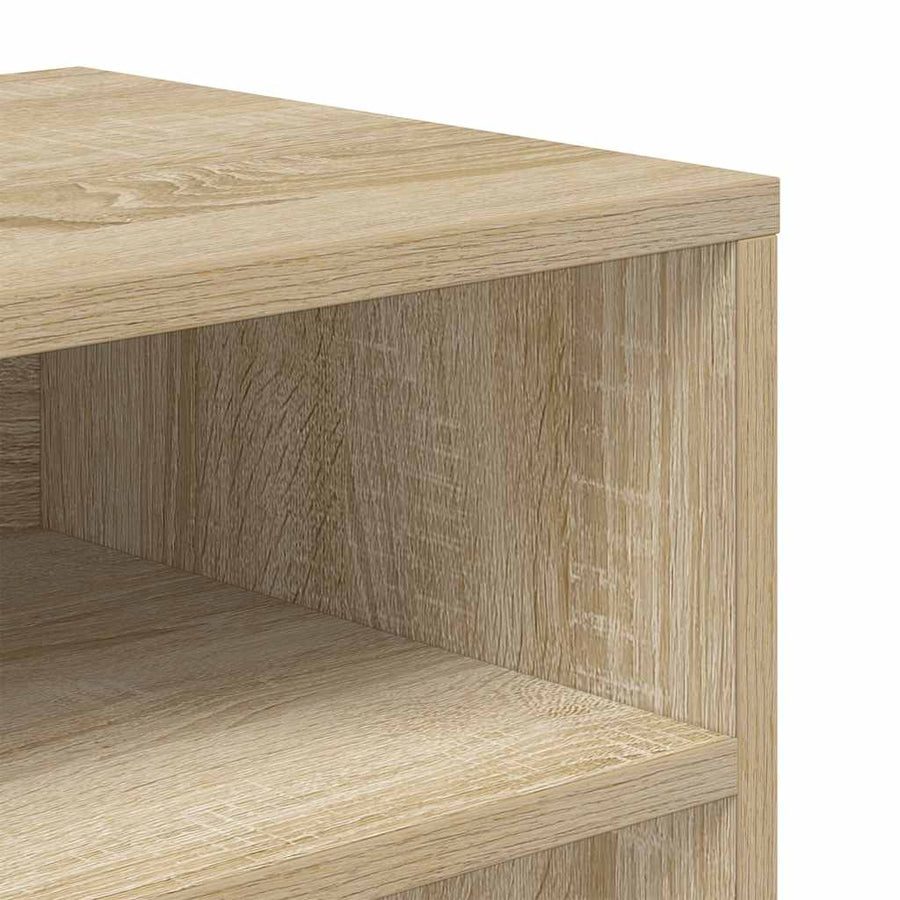 Boekenkast 66x31x80 cm bewerkt hout sonoma eikenkleurig