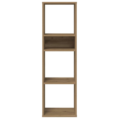 Boekenkast 34x31x112 cm bewerkt hout artisanaal eikenkleur
