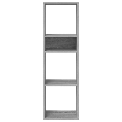 Boekenkast 34x31x112 cm bewerkt hout grijs sonoma eikenkleurig