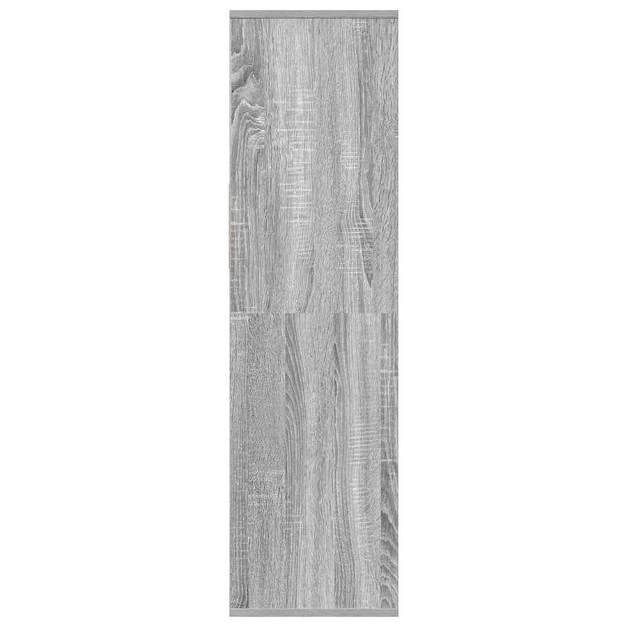Boekenkast 34x31x112 cm bewerkt hout grijs sonoma eikenkleurig