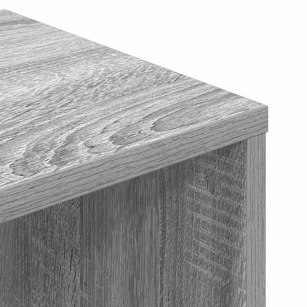 Boekenkast 34x31x112 cm bewerkt hout grijs sonoma eikenkleurig