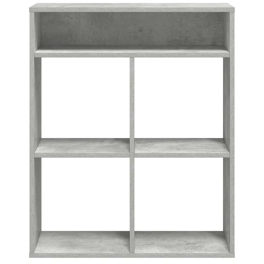 Boekenkast 66x31x80 cm bewerkt hout betongrijs