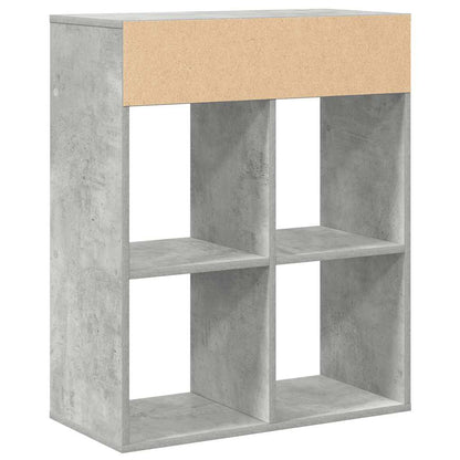 Boekenkast 66x31x80 cm bewerkt hout betongrijs