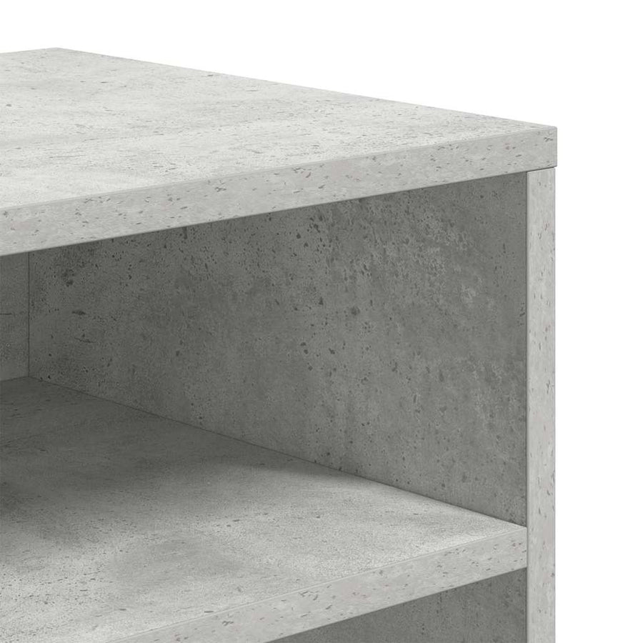 Boekenkast 66x31x80 cm bewerkt hout betongrijs