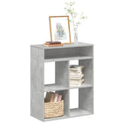 Boekenkast 66x31x80 cm betongrijs bewerkt hout