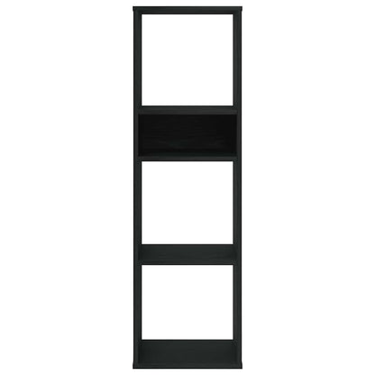 Boekenkast 34x31x112 cm bewerkt hout zwart
