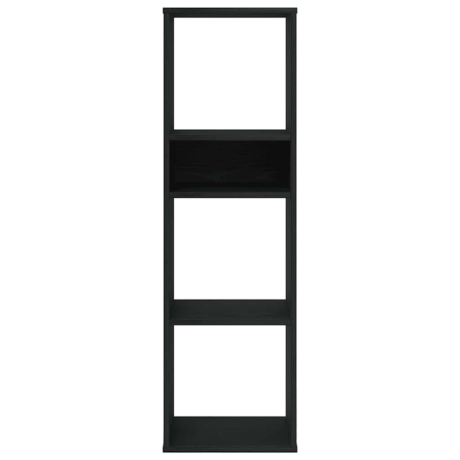 Boekenkast 34x31x112 cm bewerkt hout zwart