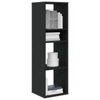 Bookcase 34x31x112 cm engineered wood black
