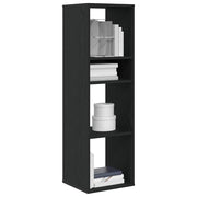 Bookcase 34x31x112 cm engineered wood black