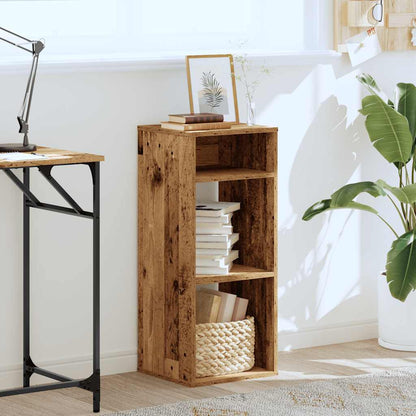 Boekenkast 34x31x80 cm bewerkt hout oud houtkleurig