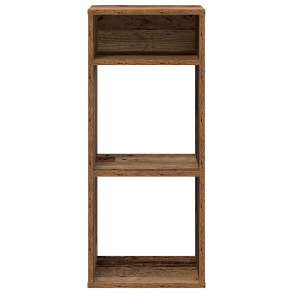 Boekenkast 34x31x80 cm bewerkt hout oud houtkleurig