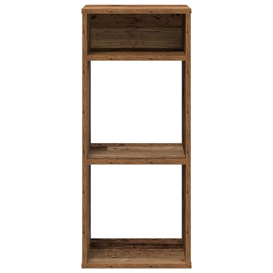 Boekenkast 34x31x80 cm bewerkt hout oud houtkleurig