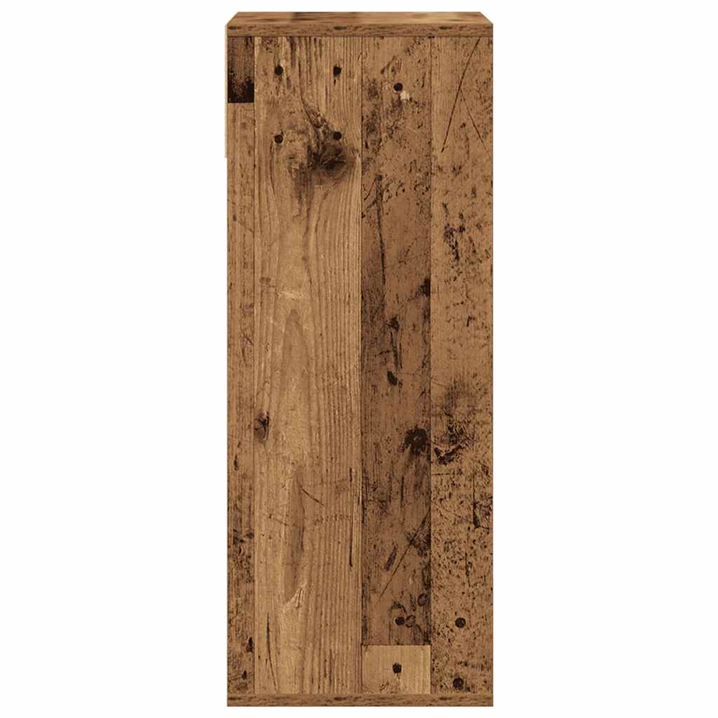 Boekenkast 34x31x80 cm bewerkt hout oud houtkleurig