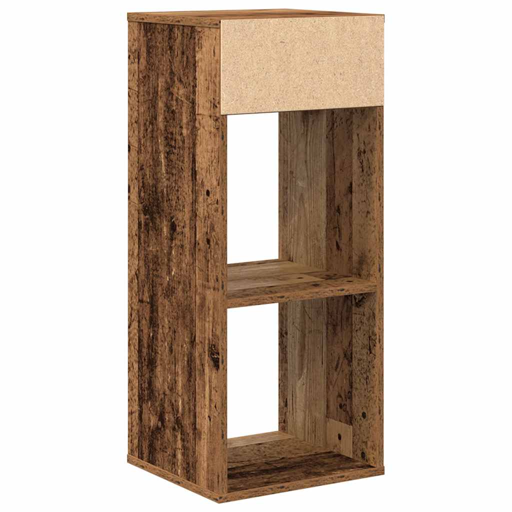 Boekenkast 34x31x80 cm bewerkt hout oud houtkleurig