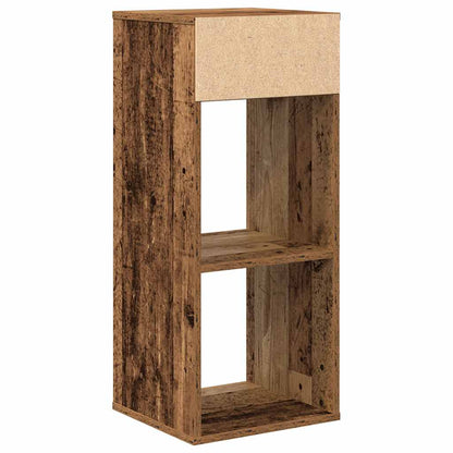 Boekenkast 34x31x80 cm bewerkt hout oud houtkleurig
