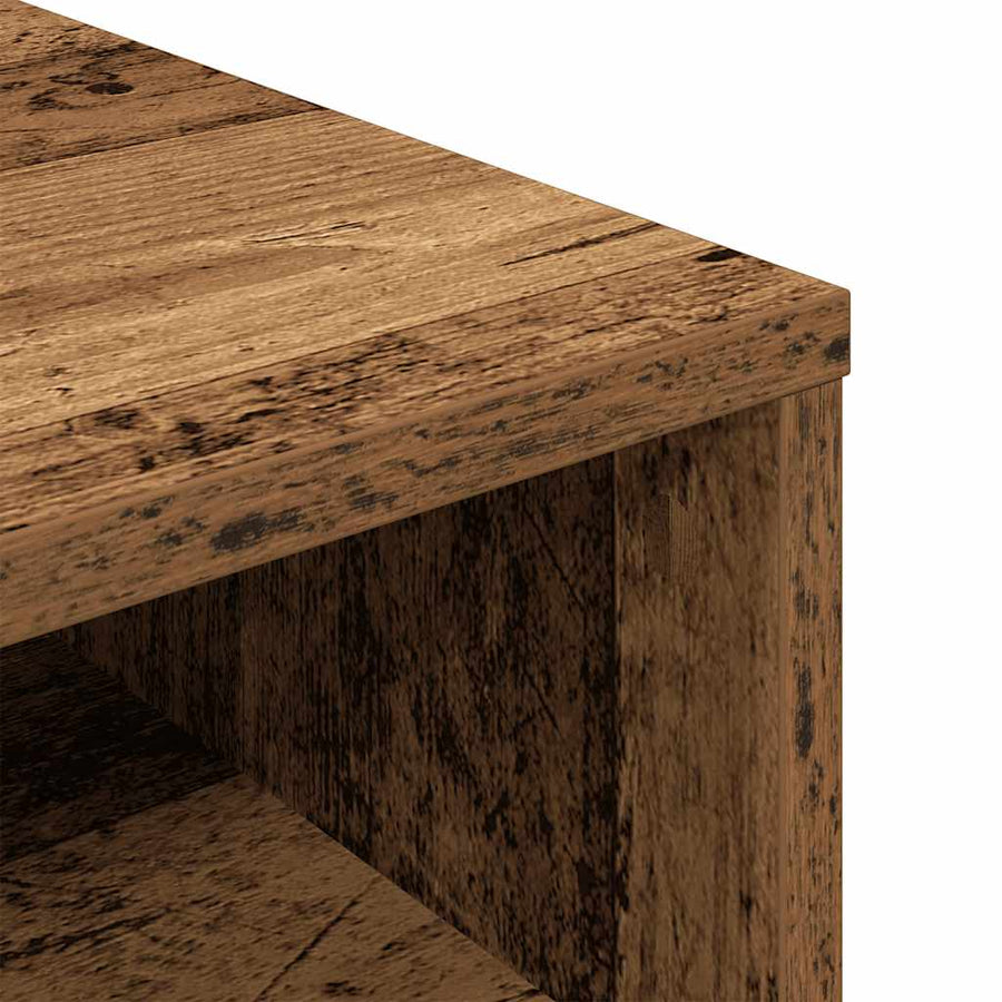 Boekenkast 34x31x80 cm bewerkt hout oud houtkleurig