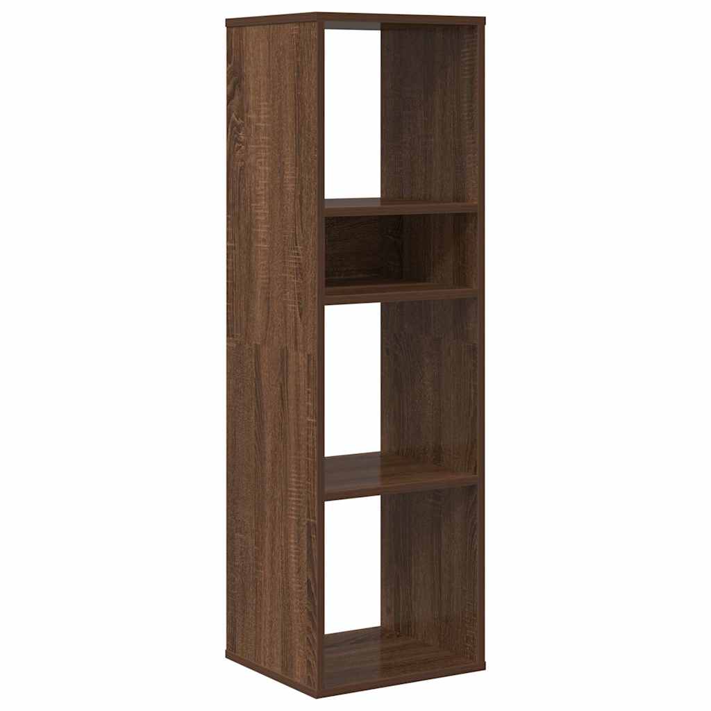 Boekenkast 34x31x112 cm bewerkt hout bruin eikenkleur