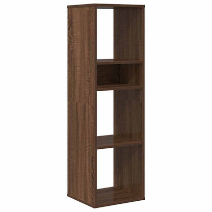 Boekenkast 34x31x112 cm bewerkt hout bruin eikenkleur