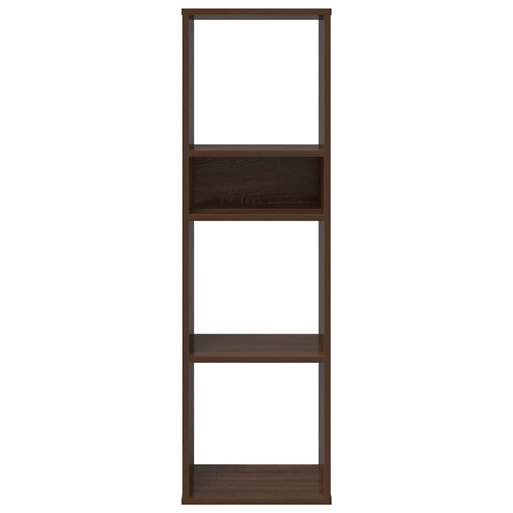 Boekenkast 34x31x112 cm bewerkt hout bruin eikenkleur