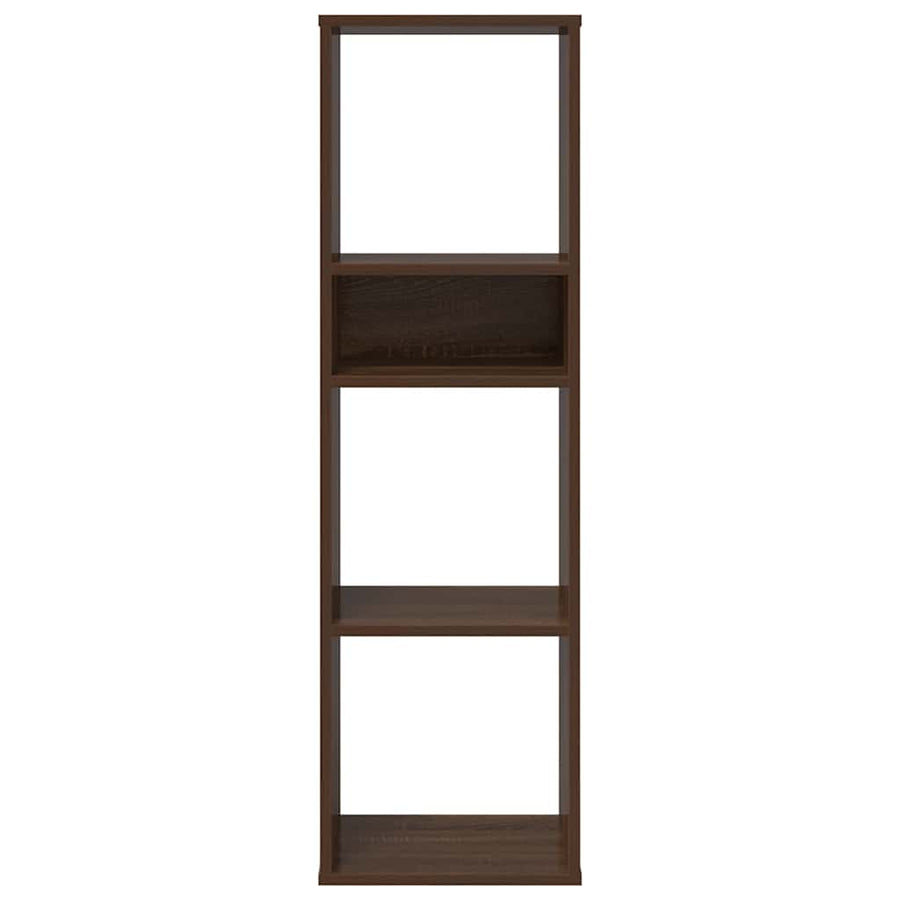 Boekenkast 34x31x112 cm bewerkt hout bruin eikenkleur