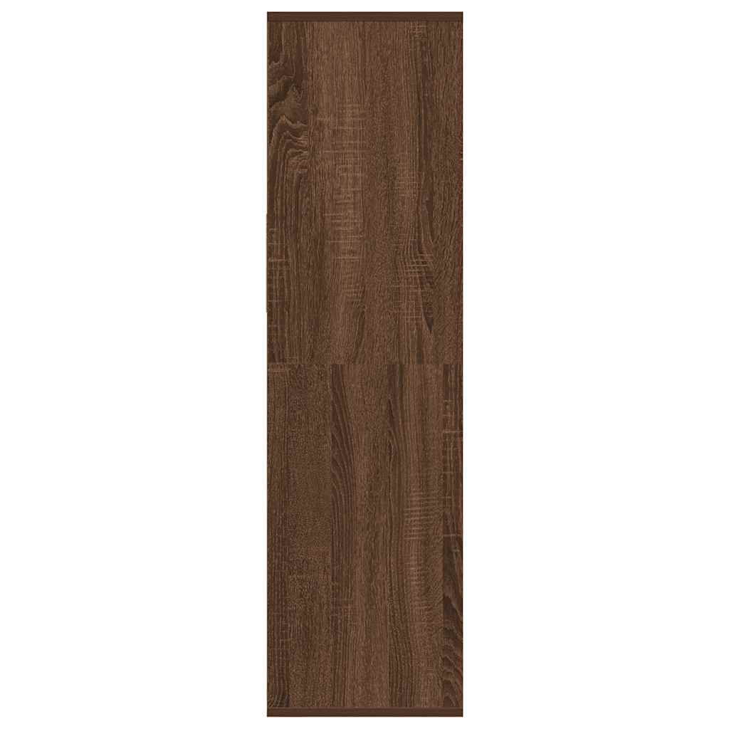 Boekenkast 34x31x112 cm bewerkt hout bruin eikenkleur