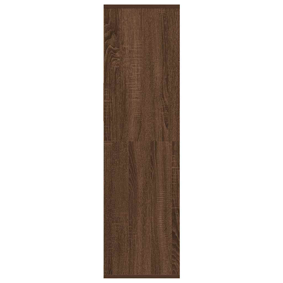 Boekenkast 34x31x112 cm bewerkt hout bruin eikenkleur