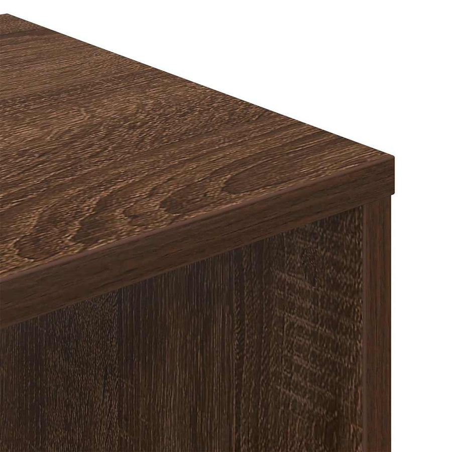 Boekenkast 34x31x112 cm bewerkt hout bruin eikenkleur