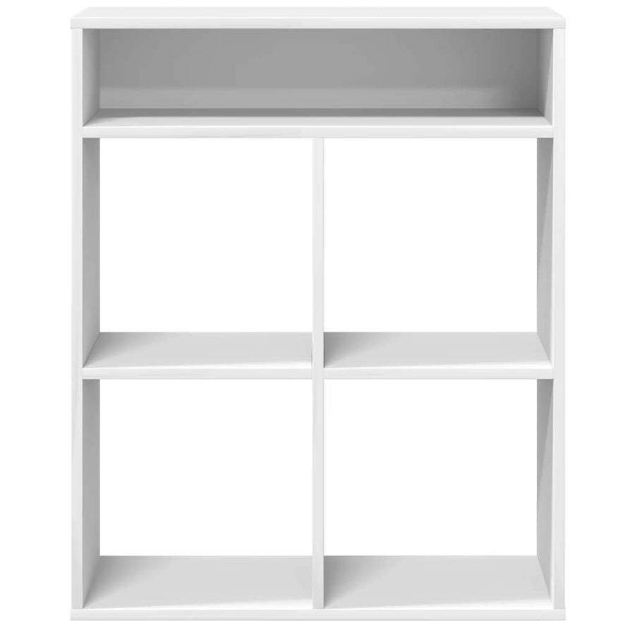 Boekenkast 66x31x80 cm bewerkt hout wit