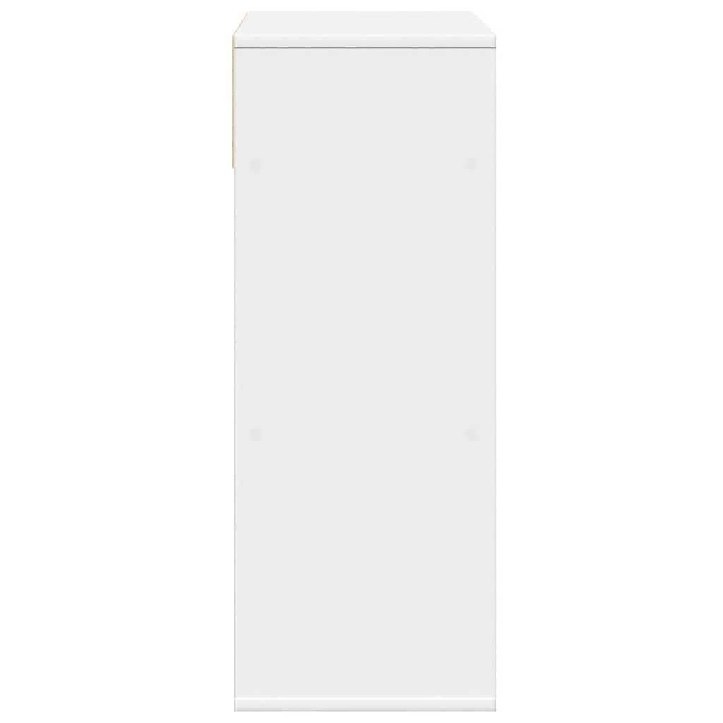 Boekenkast 66x31x80 cm bewerkt hout wit