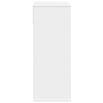 Boekenkast 66x31x80 cm bewerkt hout wit