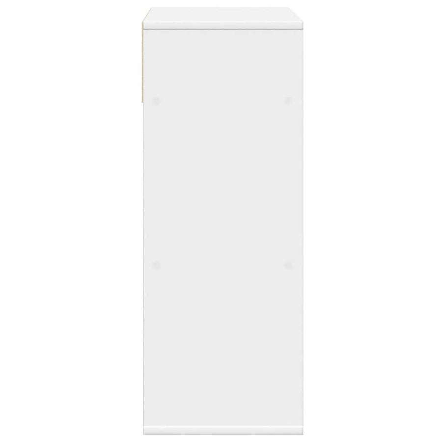 Boekenkast 66x31x80 cm bewerkt hout wit