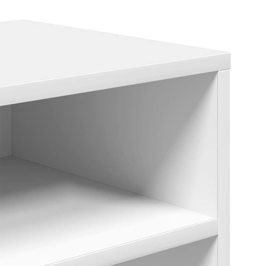 Boekenkast 66x31x80 cm bewerkt hout wit