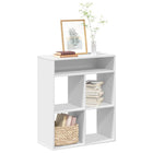 Bookcase 66x31x80 cm engineered wood white