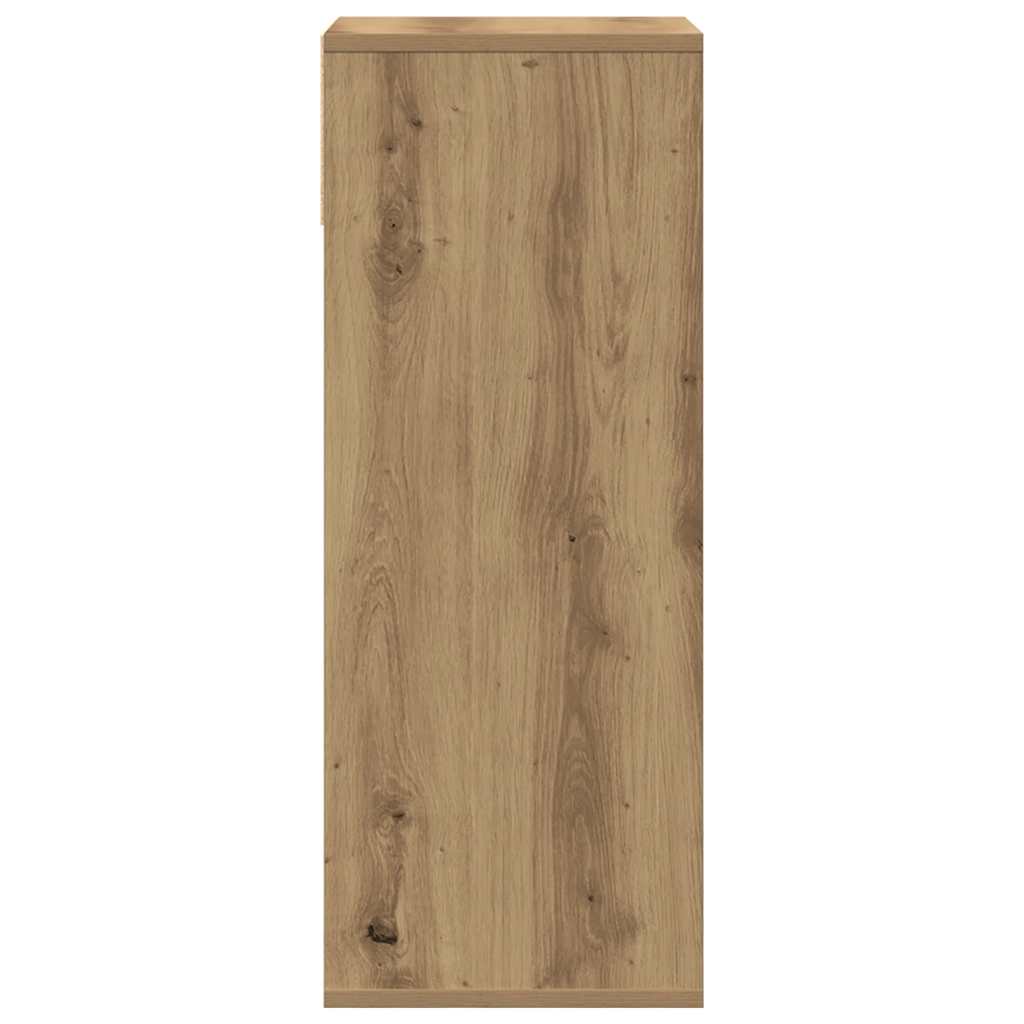 Boekenkast 34x31x80 cm bewerkt hout artisanaal eikenkleur