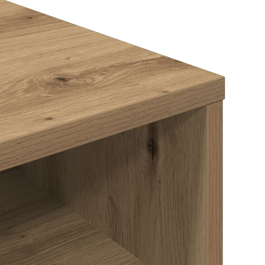 Boekenkast 34x31x80 cm bewerkt hout artisanaal eikenkleur