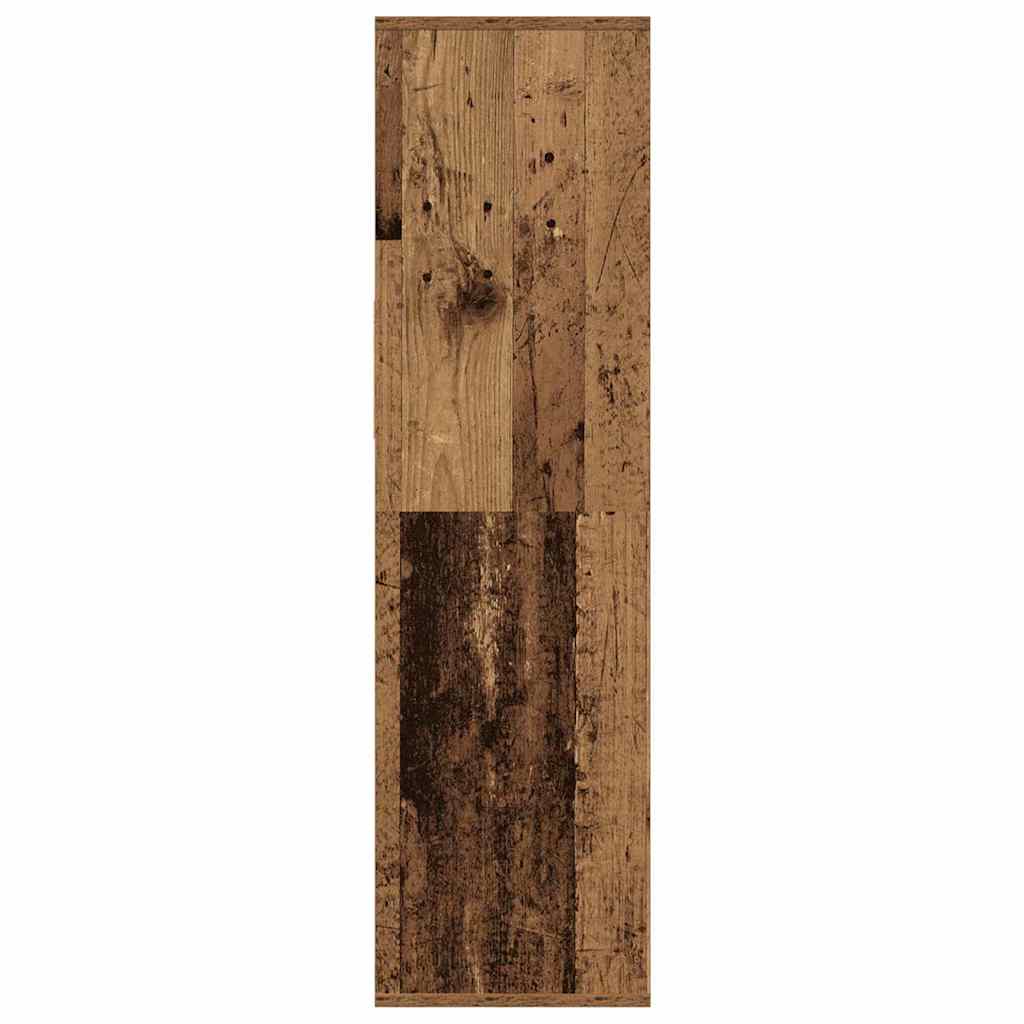 Boekenkast 34x31x112 cm bewerkt hout oud houtkleurig