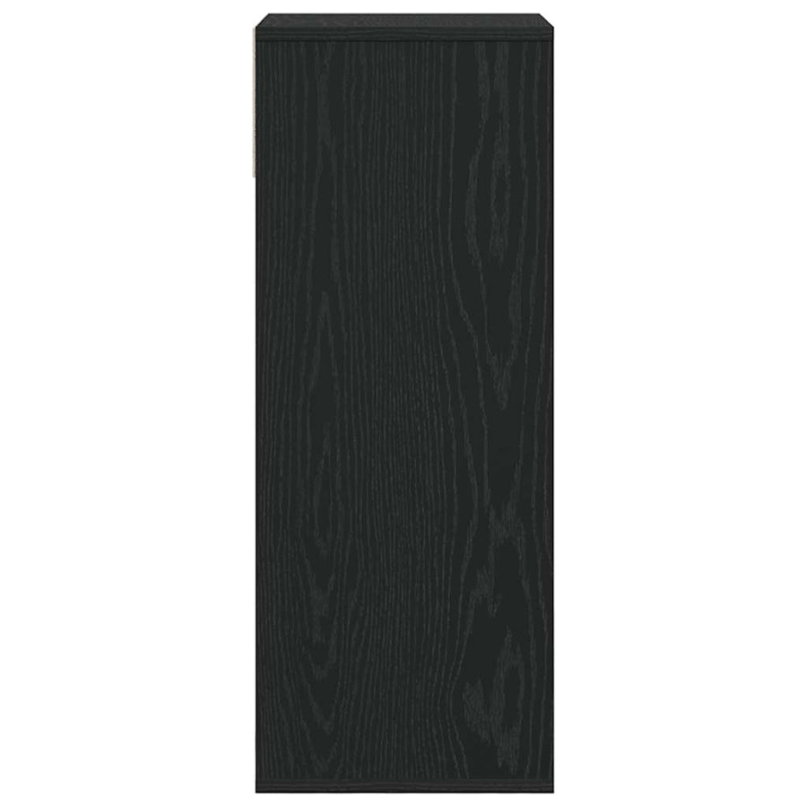 Boekenkast 34x31x80 cm bewerkt hout zwart