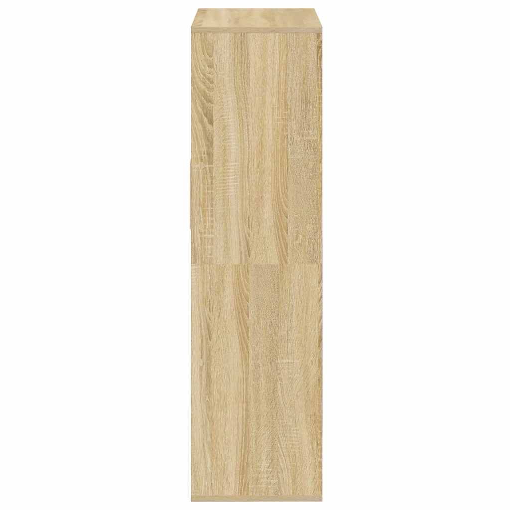 Boekenkast 66x31x112 cm bewerkt hout sonoma eikenkleurig