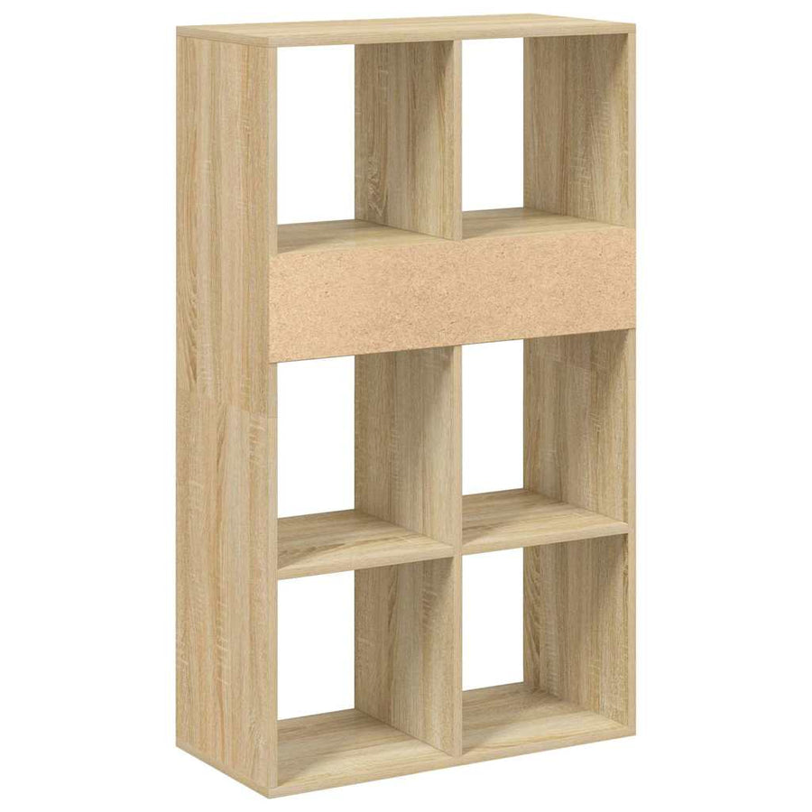 Boekenkast 66x31x112 cm bewerkt hout sonoma eikenkleurig