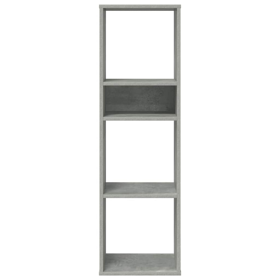 Boekenkast 34x31x112 cm bewerkt hout betongrijs