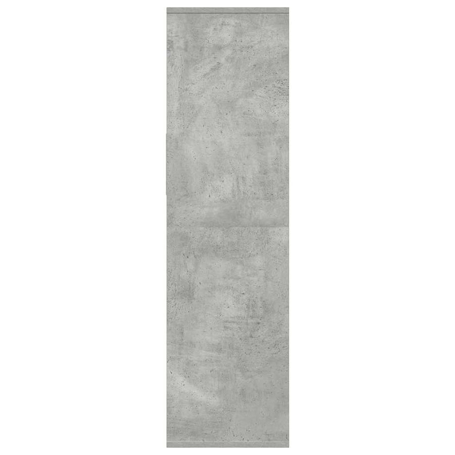 Boekenkast 34x31x112 cm bewerkt hout betongrijs