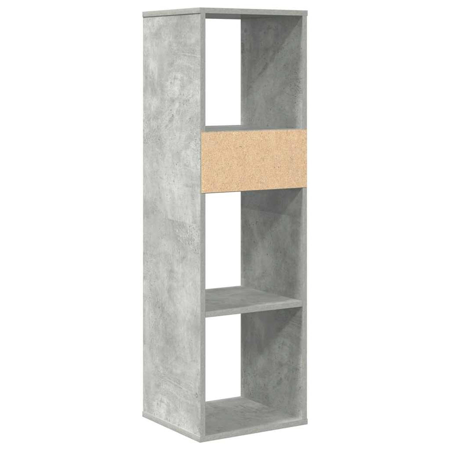 Boekenkast 34x31x112 cm bewerkt hout betongrijs
