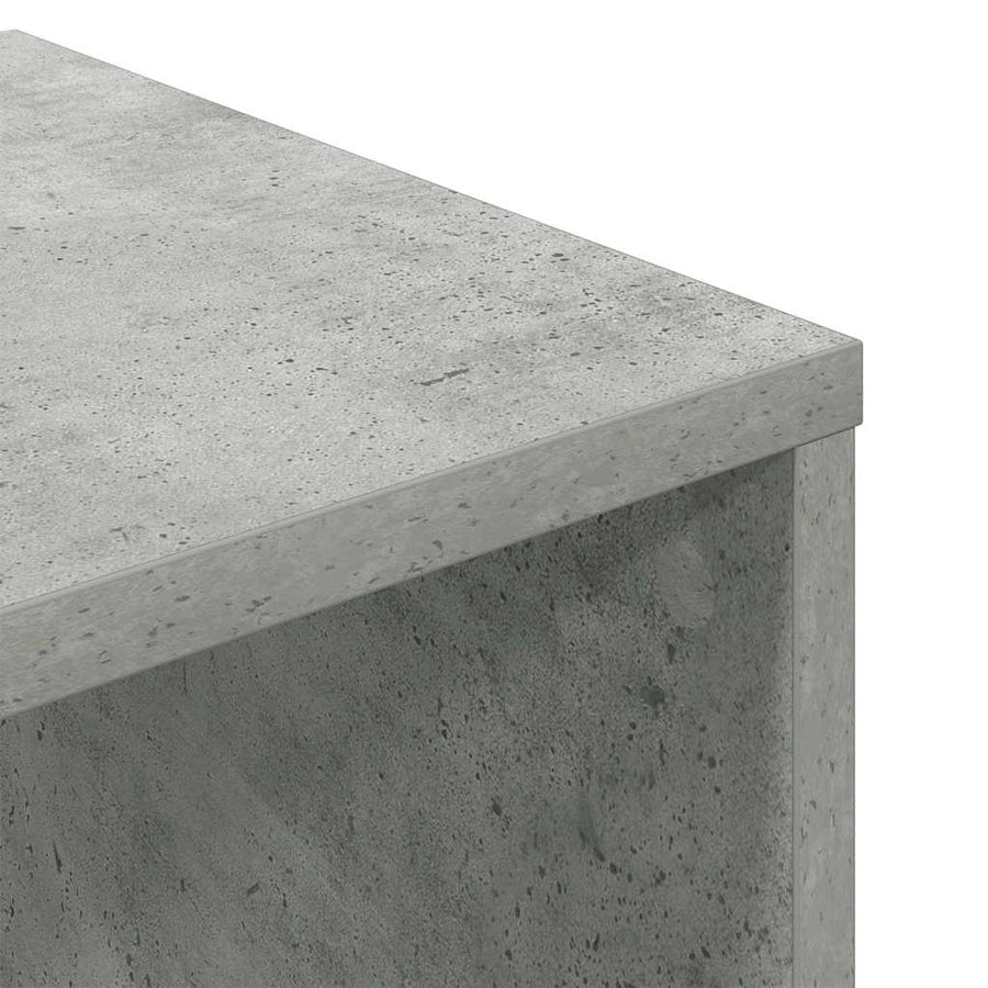 Boekenkast 34x31x112 cm bewerkt hout betongrijs
