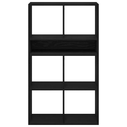 Boekenkast 66x31x112 cm bewerkt hout zwart