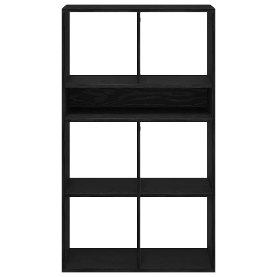 Boekenkast 66x31x112 cm bewerkt hout zwart